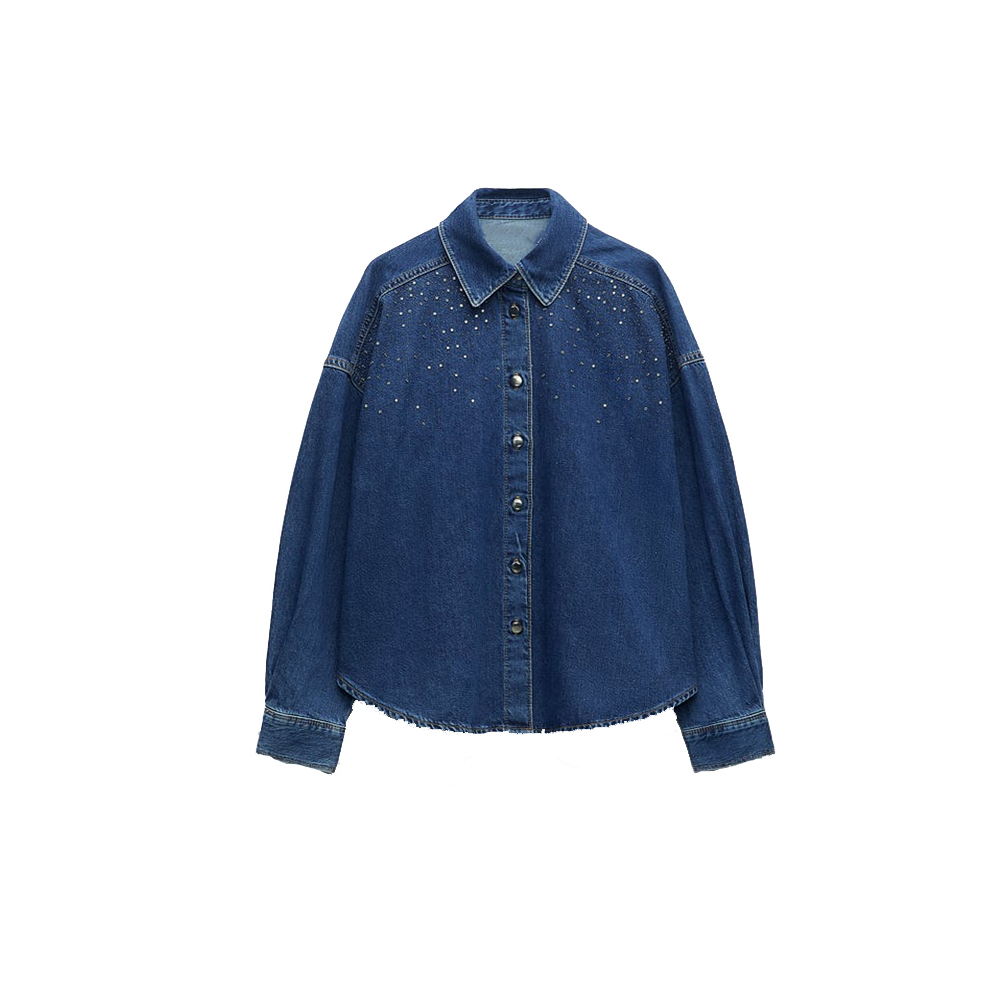 Beading Denim Shirt