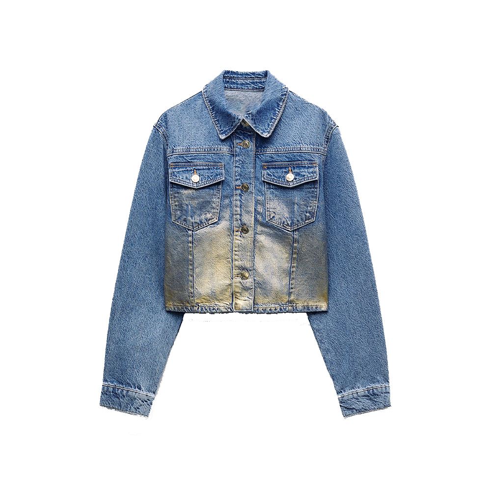 Paint Coating Denim Jacket