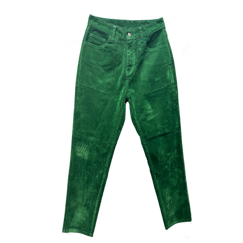 Green Flocking Denim Jeans