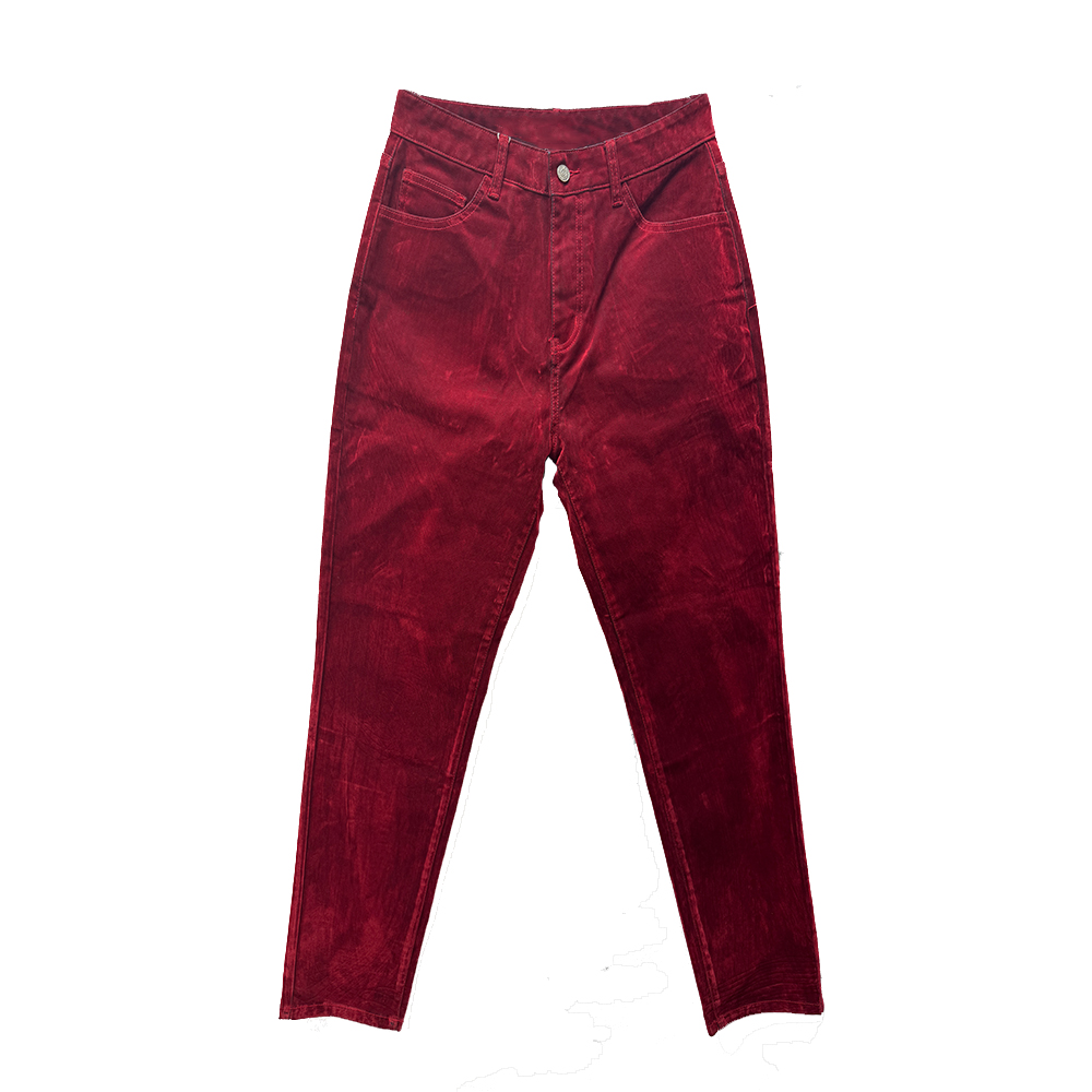 Red Flocking Denim Jeans