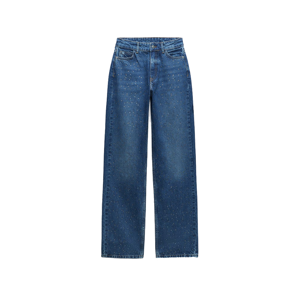 Blue Beading Jeans