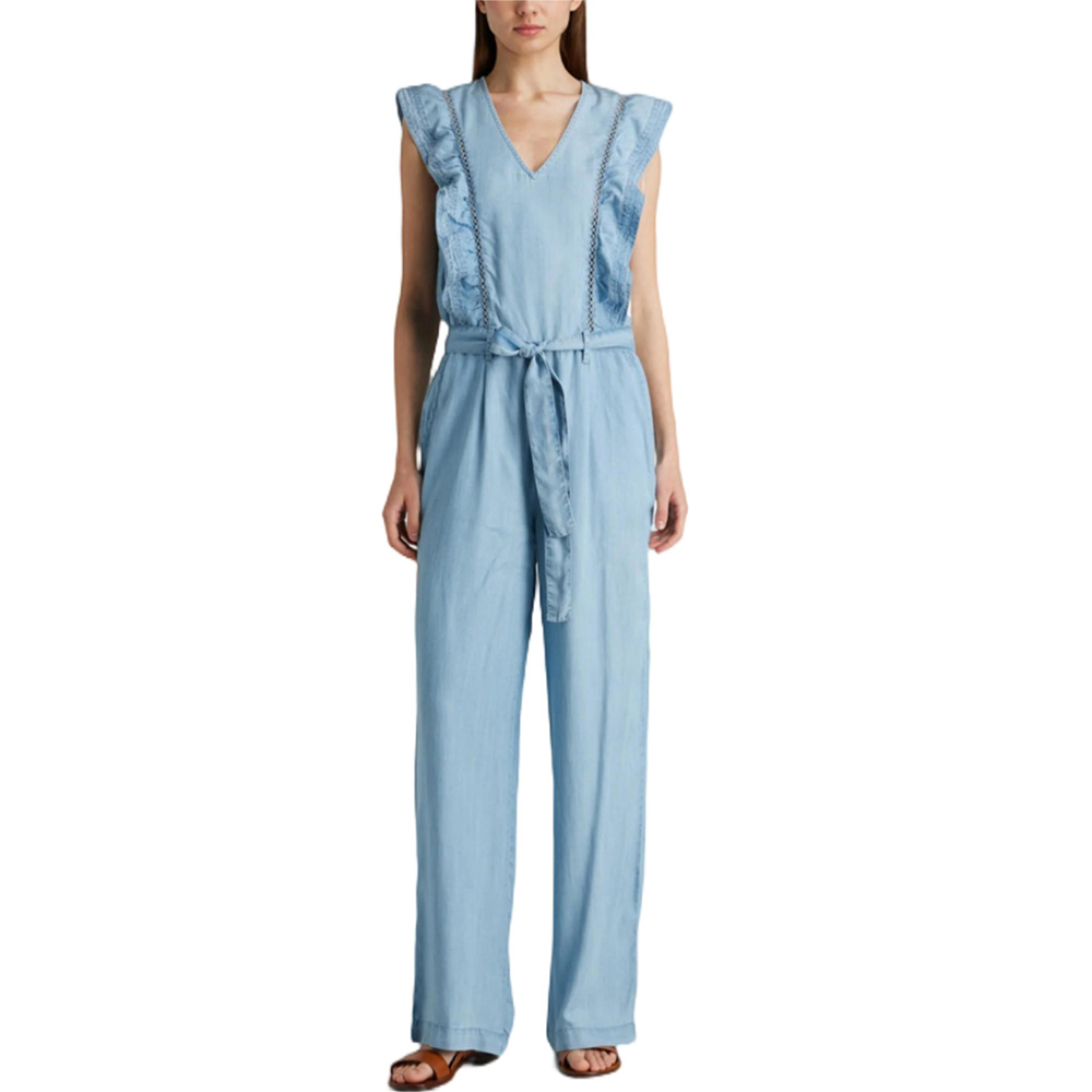 Light blue tencel denim Jumpsuit
