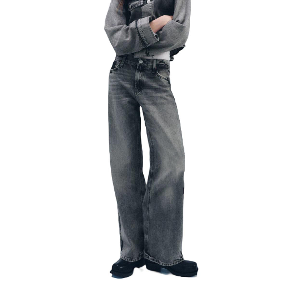 Grey Wideleg Jeans
