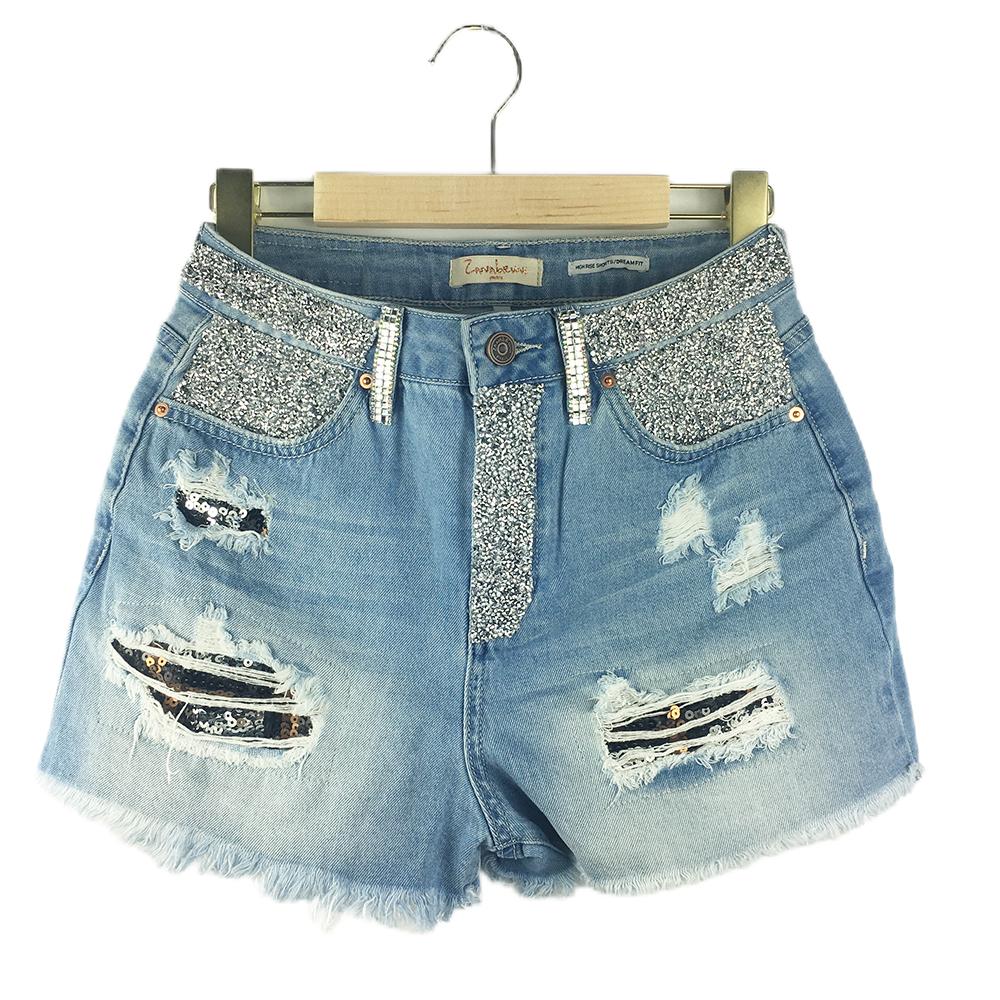 Sequin Repaired Shorts