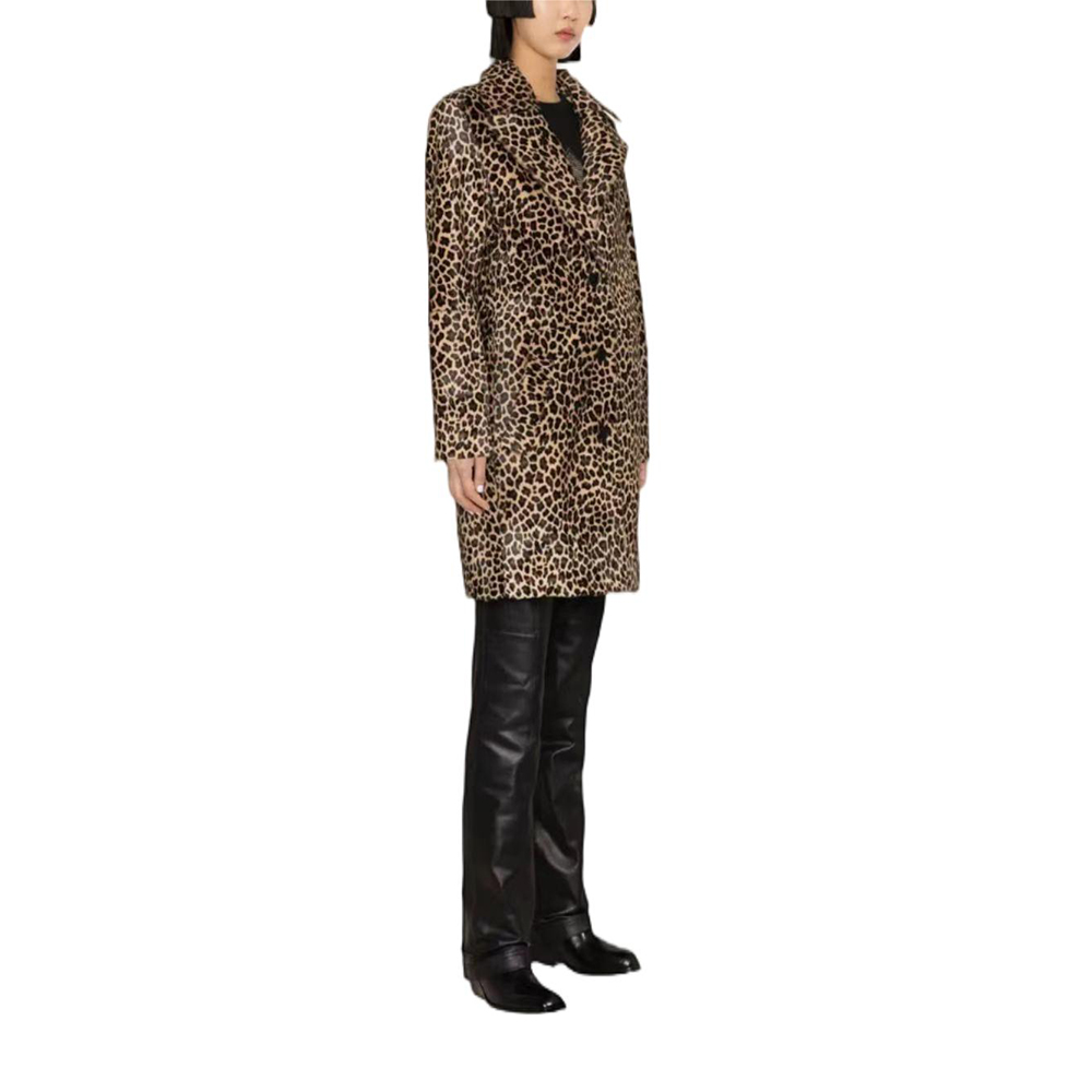 Leopard print Denim Coat