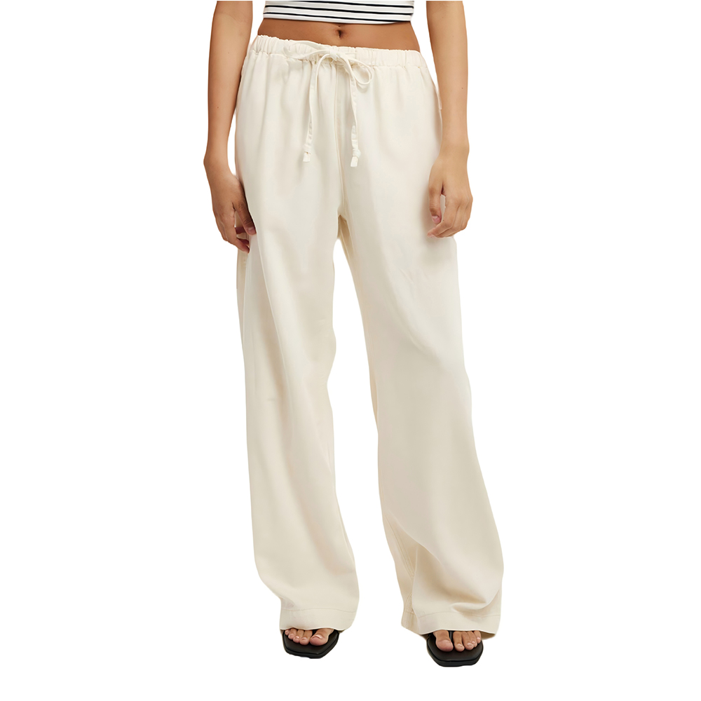 White Elastic Blet Denim Jeans