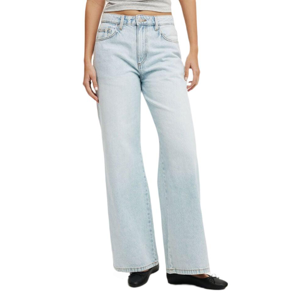 Stone Blue Relaxed Wide Jean