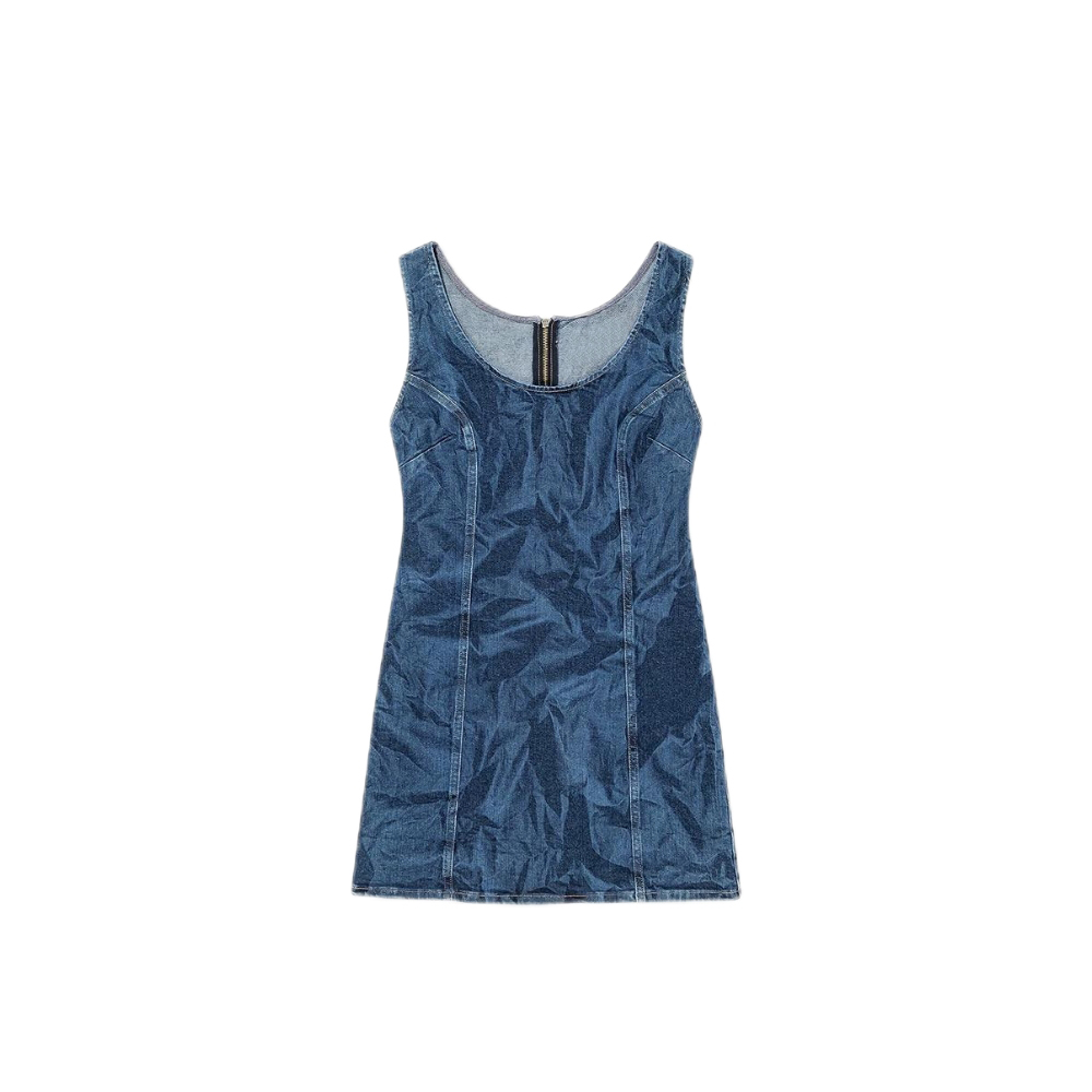 Embroidery Denim Dress