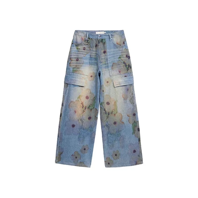 Flower Painted Jeans