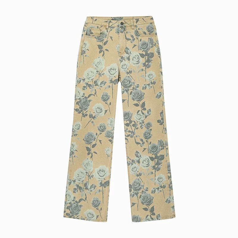 2025 New Fabric Flower Jeans