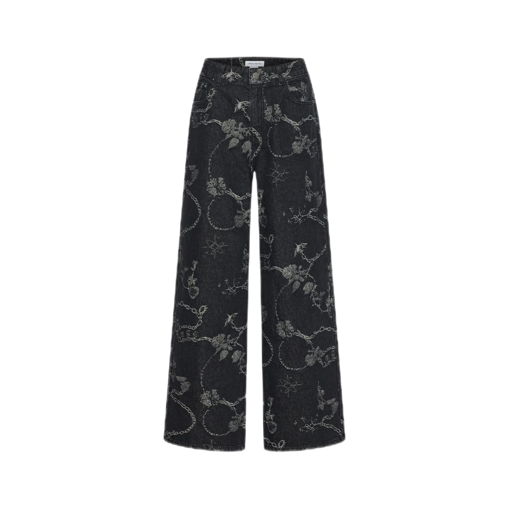 Black wideleg Jeans